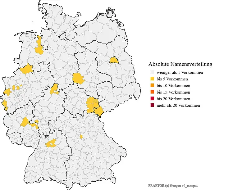 Nachname Praetor Verteilung