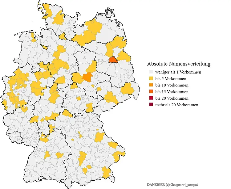 Nachname Danziger Verteilung in Deutschland